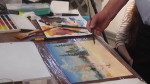 Мастер-класс по акварели художника Юрия Гинтнера в музее художника Б. Я. Ряузова (22.02.2024)