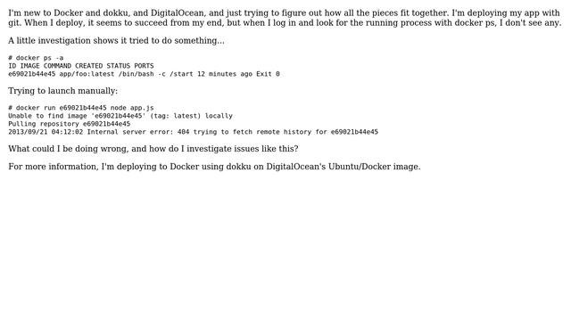 Unix & Linux: How do I diagnose problems docker deployments (dokku/git push)? смотреть онлайн