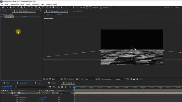 Неоновый анимированный логотип с отражением на поверхности с текстурой в After Effects!