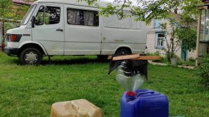 Mersedes T1 208D.  Дизель на масле/ дизель на олії.