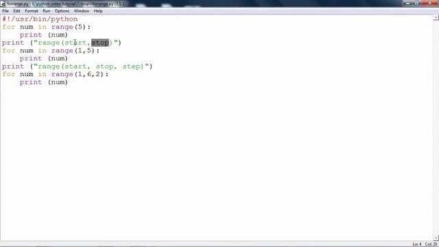 Python - For Loop Using rang() Function смотреть онлайн