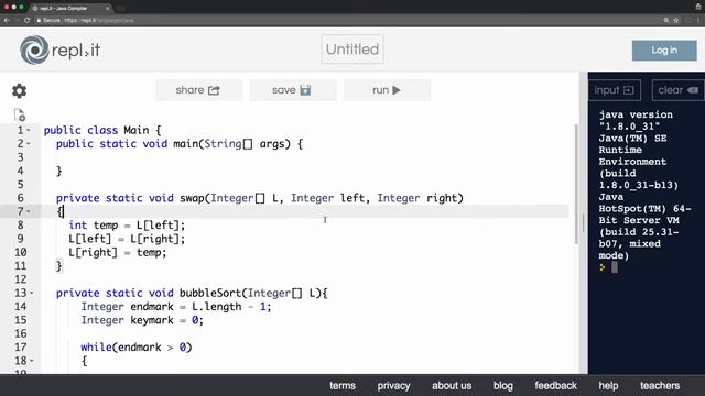 Bubble sort in Java: Part 2 смотреть онлайн