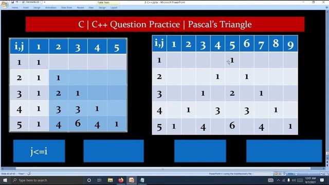 #77 C | C++ Programming Questions Practice | Pascal's Triangle