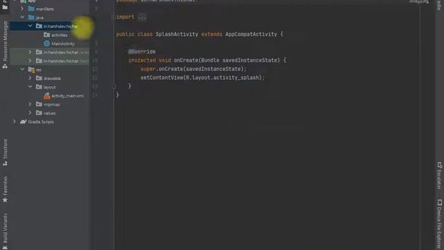 1 Project Setup & Splash Activity || Chatting App || Developer Harsh || #java #androidstudio #appde