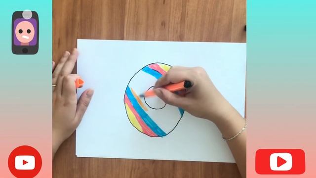 How To Draw A Donut | Рисуем пончик| Как БЫСТРО нарисовать милый пончик ?