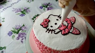 Торт на день рождения. Торт для девочки. Украшение торта.