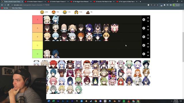 Eide's Voice Actor Rates Genshin Impact characters badly | Blind Tier List смотреть онлайн