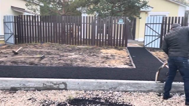 Укладка асфальта. Асфальтирование. Благоустройство.