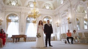 Регистрация во Дворце бракосочетания №1. Съемка видео в ЗАГСе Санкт-Петербурга