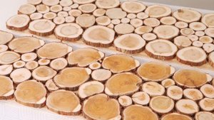 Сборное панно из можжевельника 200х20 см.mp4