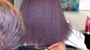 She loved her new look | Burgundy color on natural hair