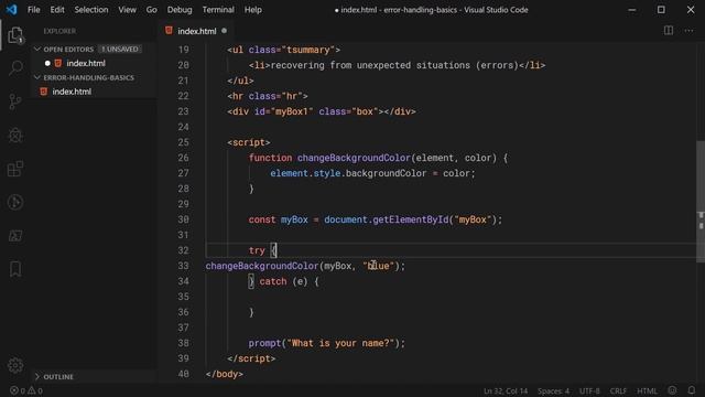 How to Handle Errors - Basics of Error Handling in JavaScript - Tutorial