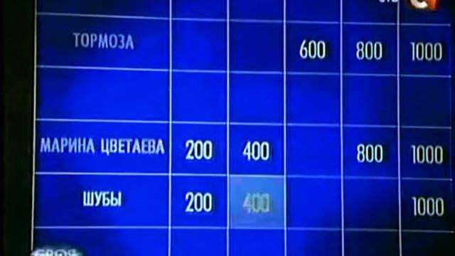 Своя игра. Трушков - Фрайман - Казённов (04.06.2005)
