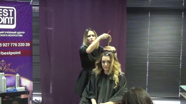 Открытый урок с Еленой Лефтор "Прически на длинных волосах". Часть 1 смотреть онлайн