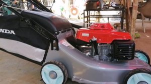 Running a new Honda lawn mower for the first time