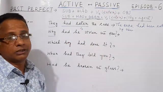 Active Passive Voice for Past Perfect II Odia II Episode #6 смотреть онлайн