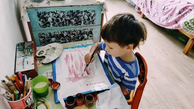 Подарок для воспитателя. Рисуем осень. смотреть онлайн