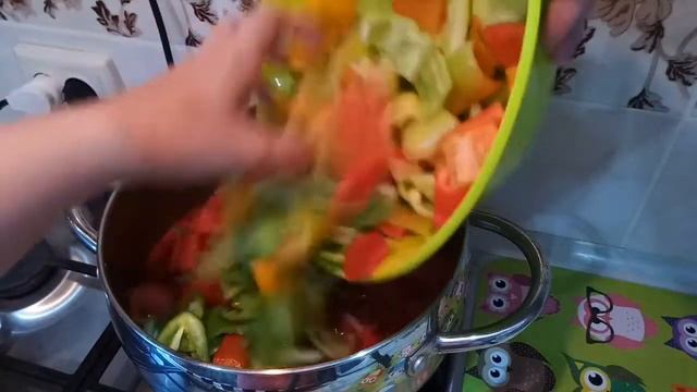 Лечо на зиму в томатной заливке/Лечо из болгарского перца и помидоров/Лечо на зиму простой рецепт