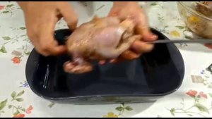 Цыплята на вертеле в духовке.