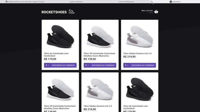 E-commerce using react hooks