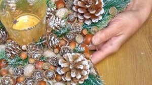 NEW! Nature-inspired Christmas table centerpiece! Cool decor for Christmas 2024, Christmas craft