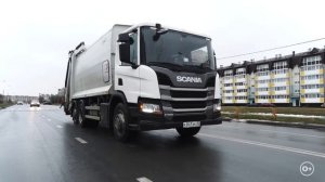 Видео-обзор мусоровоза Scania P360