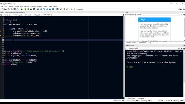 Quick Sort in Python