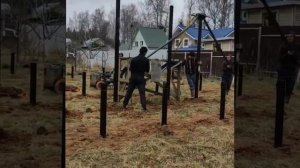 Монтаж фундамента на сваях | дома из бруса