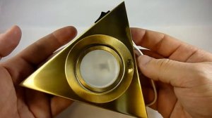 Kanlux ZEPO Brushed Antique Brass Kitchen Under-cupboard point light fitting with Switch