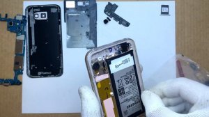 Замена аккумулятора на телефоне Samsung A5 2017 A520F/DS Replacing the battery on the phone