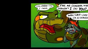 ?COMIC SNAKE VORE - Anaconda swallows, you wanted to run away?