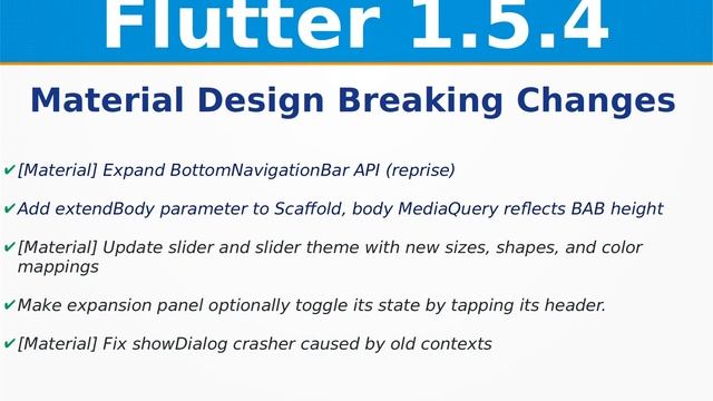 Material Design Updates | Flutter 1.5.4 Release Updates | iOS | Web | Google I/O 2019