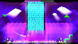 Прошел уровень в Geometry  Dash  под названием geometrical dominator на 3 монетки