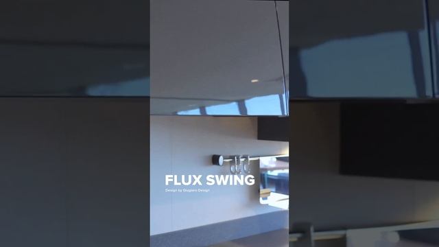 Кухня-гостиная Flux Swing с гнутыми фасадами