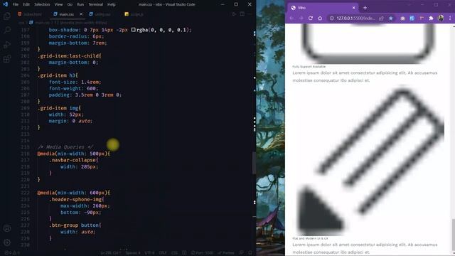 Create A Responsive Mobile App Landing Page Design | HTML, CSS & JavaScript