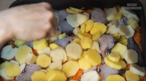 Пикша в духовке с картошкой и морковкой | Рыба запеченная под фольгой | Как приготовить