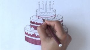 Уроки рисования. Как нарисовать тортик фломастерами ArtBerry how to draw a cake | Art School