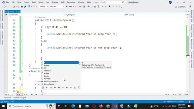 Program to check given year is leap year or not using constructor with C# смотреть онлайн