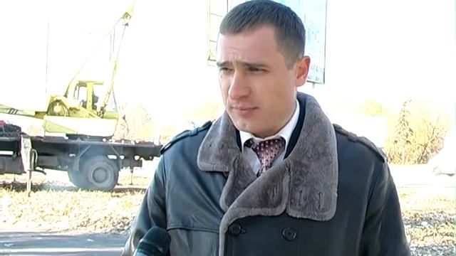 Демонтаж реклам. щит.