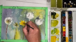 Simple & Fun Dandelion Watercolour Painting