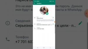 как подписать профиль ватсап