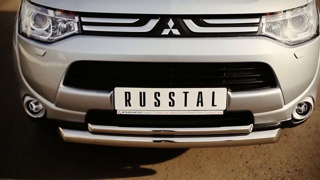 MITSUBISHI OUTLANDER 2012. Обвес из нержавейки. www.russtal-group.ru смотреть онлайн