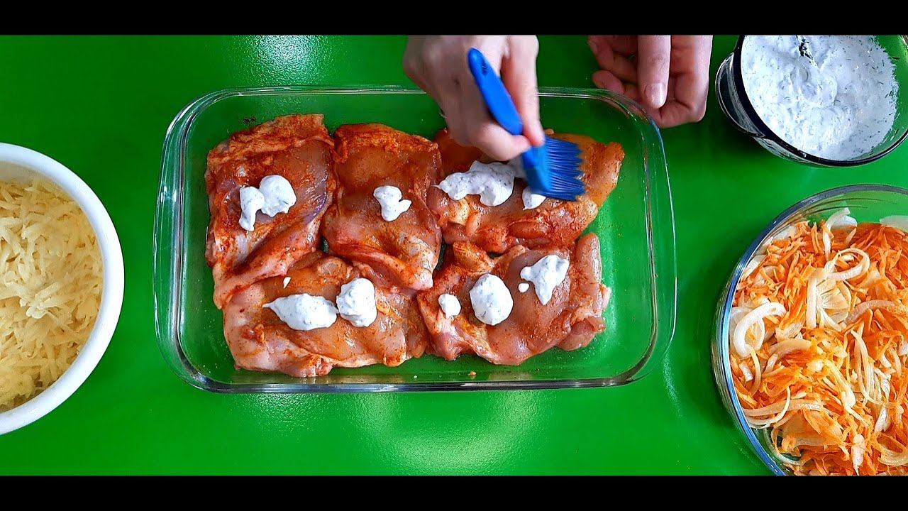 Мясо под шубой. Горячее блюдо для любого случая из доступных продуктов.