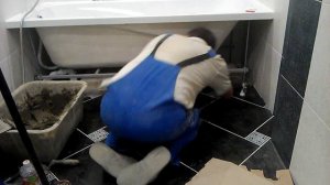 Установка акриловой ванны,все этапы монтажа.(ремонт в ванной)№5