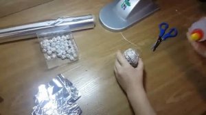 елочная игрушка из фольги