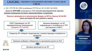 Закупки у субъектов малого и среднего предпринимательства по 223-ФЗ с 01.01.2022