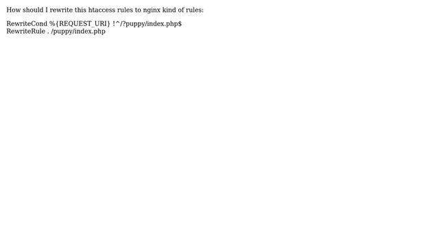 DevOps & SysAdmins: What is the nginx version of these .htaccess rules? смотреть онлайн