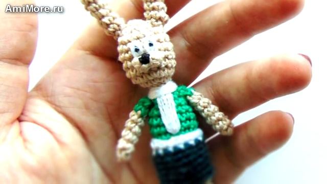 Амигуруми: схема Зайца Стиляги. Игрушки вязанные крючком. Free crochet patterns. смотреть онлайн
