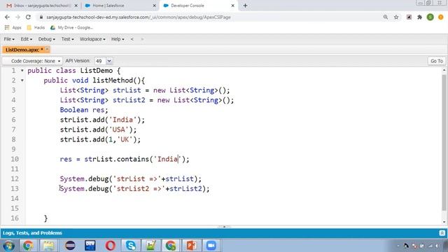 03 List in Apex in Salesforce | Salesforce Training Video 4 Beginner | Learn Salesforce Development