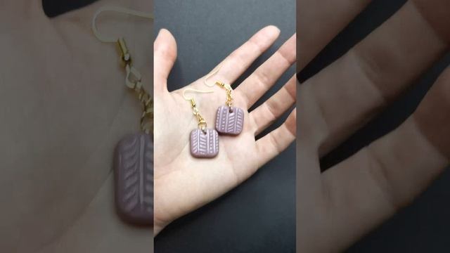 Вязаные серьги из УФ смолы